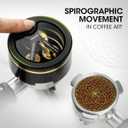 Aieve 54mm Spirographic WDT Tool Espresso, Metal Espresso Distribution Tools with Heavy-duty Stand for Barista, 0.4mm x 9 Needles Geared Spinning Aluminum Coffee Stirrer, 54mm