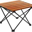ROCK CLOUD Portable Camping Table Ultralight Aluminum Folding Beach Table Camp for Camping Hiking Backpacking Outdoor Picnic, Wood Grain, Small