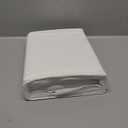 TEXAS LINEN CO. 100% Organic Cotton Sheets Twin Size - 3 PC Organic Cotton Percale Sheets Twin Set (White), Soft, Cooling Breatable Bedsheets, 16" Deep Pocket Hotel Bedding - GOTS Certified