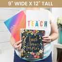 bloom daily planners New Undated Academic Year Teacher Planner & Calendar - 7 Period Lesson Plan Organizer Book with New Frosted Cover (9" x 11") - Learn with Joy