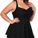 Summer Mae Women Plus Size Two Piece Tankini Swimsuits Flowy Bathing Suits Tummy Control Swimwear with Shorts, 20W