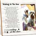 Pet Memorial Photo Frame - Waiting At The Door Dog Wooden Tabletop Picture Frame - Sympathy Memorial Gifts For Loss Of Dog Cat Owner - In Loving Memory Frame Favors -72