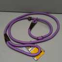 Fida Durable Slip Lead, 6 FT x 1/2" Heavy Duty Rope Leash for Large, Medium Dogs, No Pull Pet Training Leash with Highly Reflective, Purple