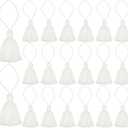UXCELL 20pc Chunky Bookmark Tassels 4.3 Inch Hanging Loop Mini Tassels for DIY Craft, Graduation Handmade, Cream