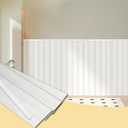 Trimold Premade Board-and-Batten Wainscoting Kit - Ready to Assemble Cover 118" x 39.4", Paintable Panel Molding Trim Slats for Accent Wall