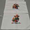 OTOUO Cow Christmas Kitchen Towels, Farmhouse Hand Towels for Bathroom, Dish Tea Towels for Kitchen Decor, 16x24 Inch Set of 2