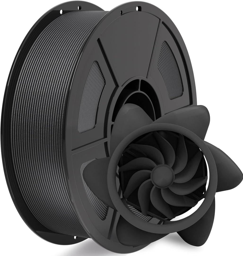 IEMAI PA6 Carbon Fiber Nylon Filament 1.75mm Matte Black 1KG, PA6-CF 3D Printer Filament with Superior Strength & Rigidity, Abrasion & High-Temperature Resistant for Functional Parts