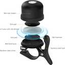 ROCKBROS Bike Bell for Apple AirTag Hidden Bike Mount Bike AirTag Holder GPS Tracker Bike Bell Anti-Theft for Adults Suitable for 0.87''/22.2, 1''/25.4, 1.25''/31.8mm Diameter Handlebar