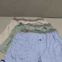 DAVID ARCHY Mens Underwear Bamboo Rayon Boxers for Men Breathable and Cool Men's Boxer Shorts with Button Fly 3 Pack (A5, Blue/Light Green/Heather Gray)