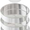 3 Piece Round Cake Pan Set 8inch Commercial Grade Nonrust Steel Bakewares with 100 Nonstick Baking Paper for Home Bakers Baking Pan Set, 7x7x2