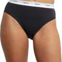 Hanes womens Originals Hi-leg Panties, Breathable Stretch Cotton Underwear, Assorted, 6-pack (Large, Basic Color Mix)