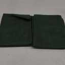 MIULEE Linen Curtains 84 Inch Length for Living Room 2 Panels, Hunter Green Back Tab Pocket Light Filtering Semi Sheer Soft Linen Emerald Dark Green Christmas Drapes Farmhouse Boho Curtain for Bedroom