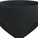 Incontinence Underwear for Women 3.5 oz Leakproof Protective Panties High Absorbency Bladder Control Postpartum Briefs Washable (Large, Black)