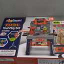 Kids Tool Bench with Realistic Electric Drill, 132 PCS Toddler Tool Set, Birthday Toys for Kids Ages 3 4 5 6 7 8, Toddlers Tool Box & Workbench, Kid Tools Set for Boys Girls 3-5 6-8 (Orange)