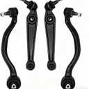 8Pcs Front Lower Control Arm with Ball Joint Tie Rod End Sway Bar Link Suspension kit fit for 2007-2013 BMW X5, for 2008-2013 BMW X6