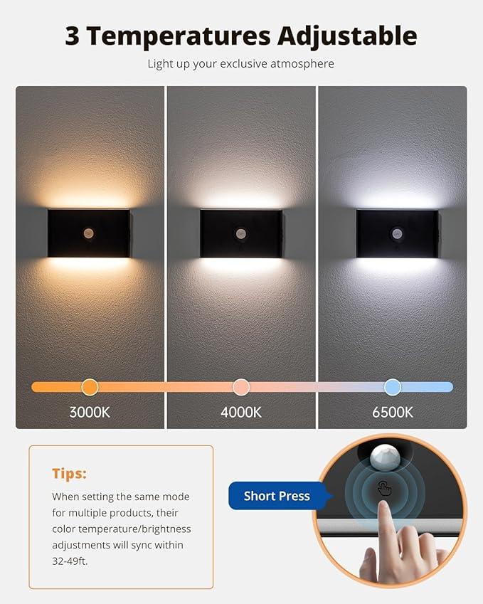 wowatt Rechargeable Motion Sensor Night Light, White Automatic Lights with Magnetic Mount, Dimmable Stair Lights Indoor for Stairway, Hallway, Kitchen, Bathroom(3 Packs)