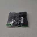 QINSEN Womens Square Neck Tennis Dress Short Sleeve Built in Shorts Golf Athletic Dress with Pockets Black, Size: L