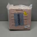 Cube Storage Bins, 6 Pack 11x11 inch with Cotton Handles for Closet, Shelves, Clothes, Towel (White/Pink)