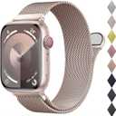 BELONGME Mesh Metal Loop Compatible with Apple Watch Band 40mm 41mm 38mm 42mm Series 11 10 9 8 7 6 5 4 3 2 1, SE 3 2 1 Women Men, Stainless Steel Strap with Magnetic Clasp for iWatch Bands