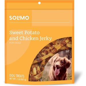 Amazon Brand - Solimo Sweet Potato & Chicken Jerky Dog Treats, 2 pounds