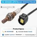 Oxygen Sensor Upstream and Downstream O2 Sensor Compatible with Dodge Ram 1500 Magnum Charger Commander Liberty Chrysler 300 Mitsubishi Jeep Grand Cherokee - Replaces 56028994AA 56028994AB 05149170AA
