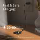 Compatible with Ring Gen3 Charger Size 9, Fast and Safe Charging Dock with USB-C Cable, Travel-Friendly Design for Smart Ring (Black)