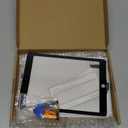 for iPad Air 2 Touch Screen Replacement for iPad Air 2nd Gen 9.7 Screen Replacement A1566 Digitizer Sensor A1567 Touch Digitizer Panel Glass No Home Button Repair Parts Black (Without LCD)