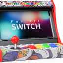 Retro Arcade Machine for Switch & Switch 2, Mini Classic-Style Arcade Cabinet for Your Home with Joystick, Includes 12 Game Cards (Screen Not Included)