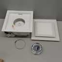 FEITON Square Bathroom Exhaust Fan with Light, 160 CFM 35W 4 Inch Duct, 100240V 1.0 Sones Quiet Bathroom Ceiling Fan, Shower Fan Light Combo(Mounting Hole: 10.2 x 10.2 Inches)