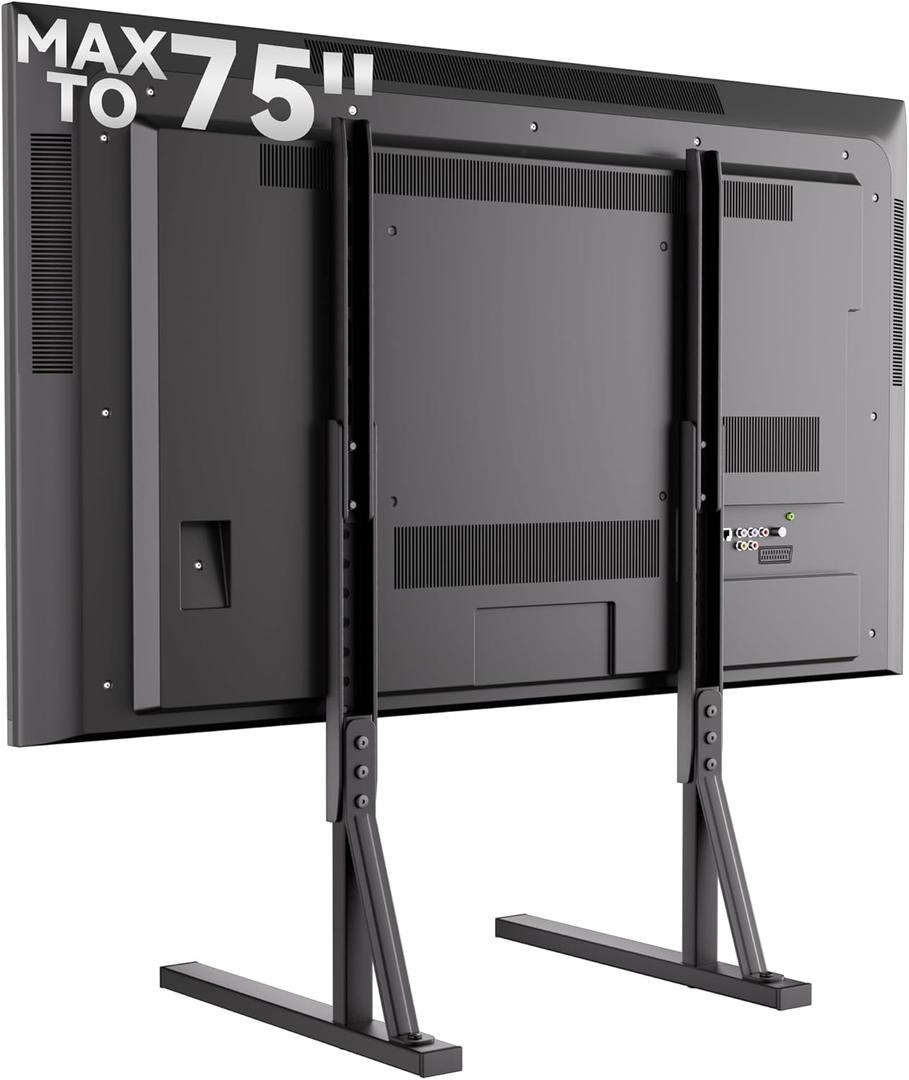 Universal TV Stand Legs for 35-75 Inch LCD/LED/OLED TVs, Tabletop TV Mount Base with 7 Height Levels, Heavy Duty Steel Frame TV Feet Holds up to 120lbs, Max VESA 800x400mm