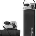 Silicon Collapsible Water Bottles with Straw-600ml Portable BPA Free