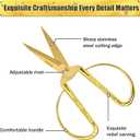 Ribbon Cutting Ceremony Kit,With Gold scissors,Scissors Blade Sheath and a pair of white gloves,Suitable for Ribbon-cutting ceremony,Office,Home,and Crafts, Right/Left Handed (Embossed handle)