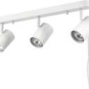 GLOBE Electric 60024 3-Light Plug-in Track Lighting, Adjustable Heads, Matte White Finish, 22-inch, GU10 Base, 15-Foot Cord with in-Line Switch, Modern Ceiling Light for Apartments and Rentals (Dale (White))