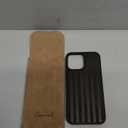 Carveit Magnetic Wood Case for iPhone 13 Pro Max [Hard Real Wood & Soft TPU] Unique & Classy Wooden Shockproof Hybrid Protective Cover Compatible with MagSafe (American Flag-Blackwood)