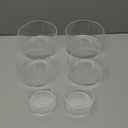 Kcgani Clear Acrylic Round Display Nesting Riser Stands with Hollow Bottom, Transparent Cylinder Acrylic Display Stands Pedestal Base, 6"x3", 7"x4" 