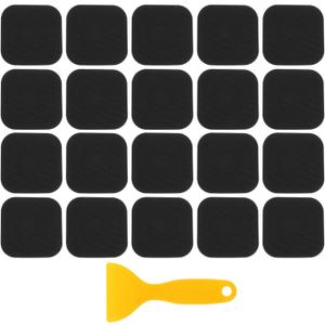 uxcell 20pcs Non-Slip Bathtub Stickers, Anti Slip Shower Stickers Safety Strips Bath Tub Stickers with Scraper for Bathtub Shower Stairs, Black