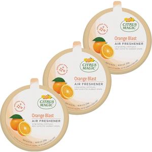 Citrus Magic Odor Absorbing Solid Air Freshener, Orange Blast, 8-Ounce, Pack of 3, 3 Count