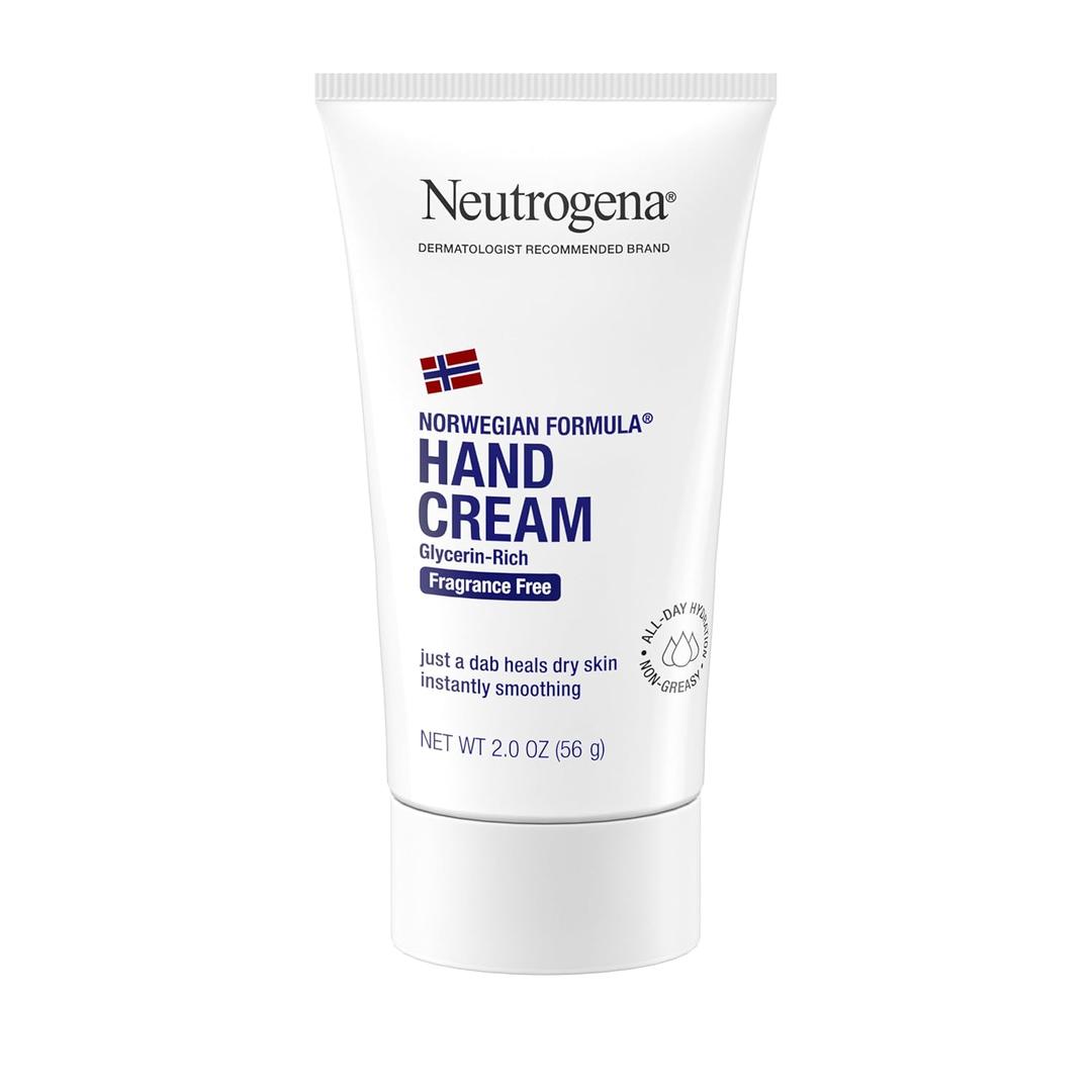 Neutrogena Norwegian Formula Moisturizing Hand Cream for Dry, Rough Hands, Fragrance-Free Glycerin Hand Lotion for Softer Skin, Concentrated Intensive Hand Cream, 2 oz (2 Ounce (Pack of 1))