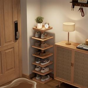 YQJJGL 6-Tier Vertical Shoe Rack, Narrow Shoe Tower for Small Space
