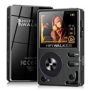 HIFI WALKER H2-128GB MP3 Player Bluetooth 5.2 Hi Res Music Player Flac Digital DSD Lossless Audio Player High Resolution Portable DAP Player, Two-Way Bluetooth, 512GB SD Card+Expandable Memory