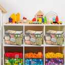 3 Packs Plush Toy Storage Organizer, Clear PVC Toy Storage Bags with Zipper & Handles for Board Games, Puzzles, Building Blocks, Books