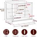 Lamu 4 Layer Clear Acrylic Display Case for Collectibles, Action Figurine Cabinet Box with 3 Movable Plate, Stackable Hobby Display Showcase Shelf with Magnetic Door, 2 Pack