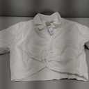 HUDSON Women's Knot Front Button Down Short Sleeve Shirt, Small