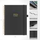 2 x And Per Se 2026 Planner, A4 Size-Daily, Weekly & 18-Monthly Planner, Daily Schedule, Monthly Tabs, 100 GSM Thick Paper(Black)