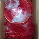 12 PCS Plastic Coupe Glasses 9 oz Hot Pink Detachable Gold Rim Martini Glass Espresso Champagne Cocktail Cups Disposable Vintage Margarita Glassware for Valentine's Day Wedding Bridal Shower Party