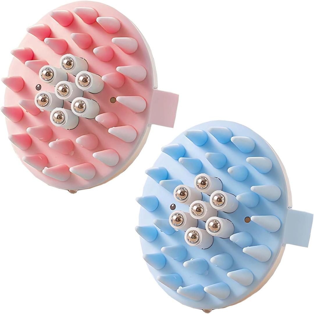 2025 New Silicone Scalp Massager Shampoo Brush, Dandruff Removal, and Cleansing - Soft Bristle, Portable, Suitable for Women and Men, Wet and Dry Use