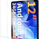 Screen Protector for Relndoo TAB9 (12 inch) Tablet, 9H tempered Glass, Drop-Proof, Scratch-Proof, Bubble-Free, 2 Pack
