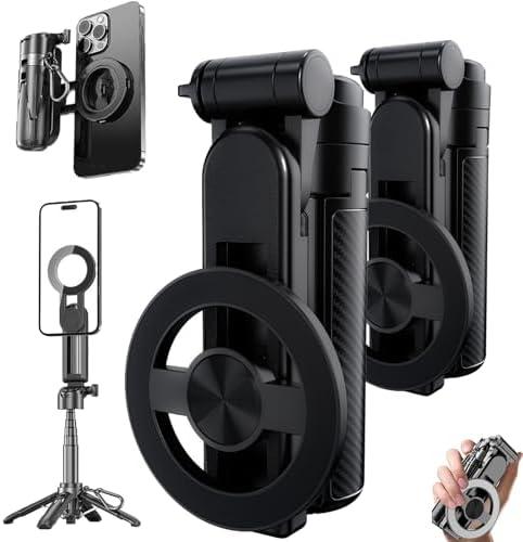4-in-1 Multifunctional 360° Rotation Magnetic Selfie Stick,Magnetic 4 in 1 Selfie Stick Tripod for iPhone,360° Rotation with Wireless Remote,for Video Recording & Vlogging (1)