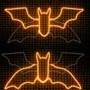 Bat Neon Sign for Wall Art Decor,Led Sign Animated Bat Swing Neon Light Up Sign for Wall Decor Bedroom Home Decor Bar Halloween LED Decoration Light,Plug in Powered Dimmable LED Light,21" x 10", 21 inches by 10 inches