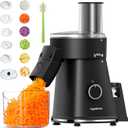 Electric Cheese Grater Salad Shooter, 6-In-1 Electric Slicer For Home Kitchen,One-Touch Easy Control,With Safety Push Bar Cheese Grater Electric For Zucchini,Cheese,Vegetable